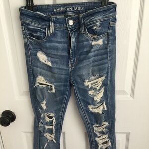 American Eagle next level stretch jeans -ripped style size 6 regular